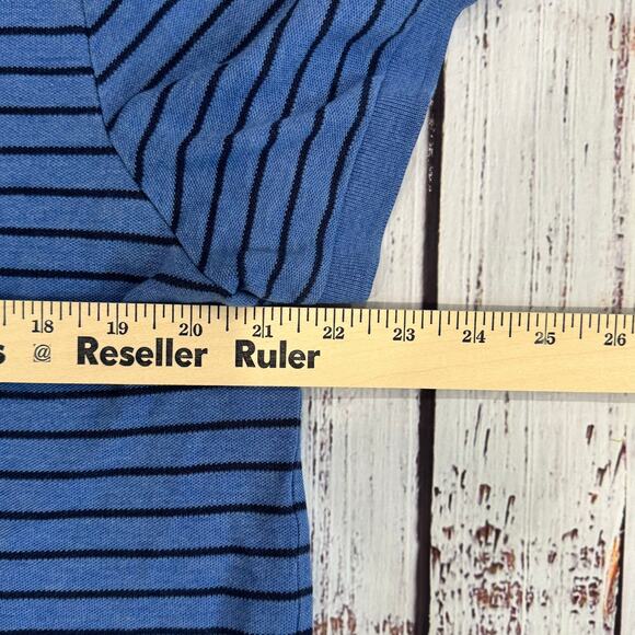 Polo Ralph Lauren Custom Slim Fit Striped Stretch Polo Men’s XL Blue Navy - Picture 6 of 7